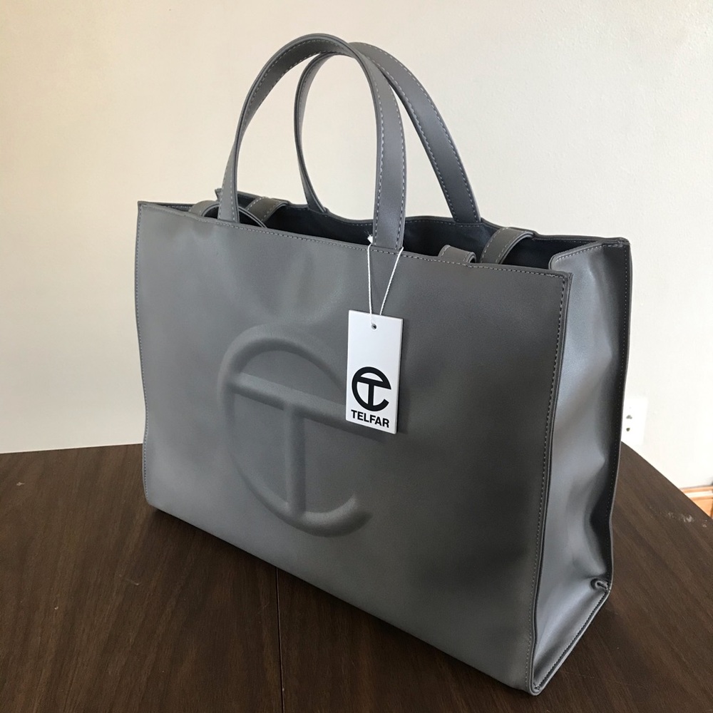 Telfar Medium Grey Shopping Bag